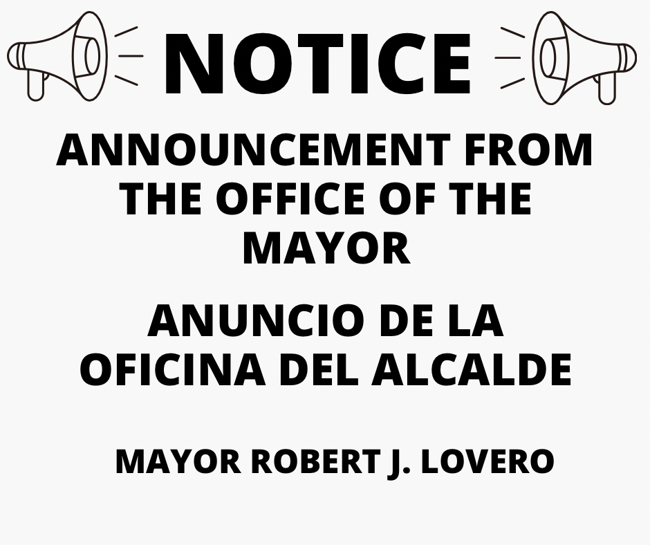 ANNOUNCEMENT FROM MAYOR’S OFFICE NOTICE 12 10