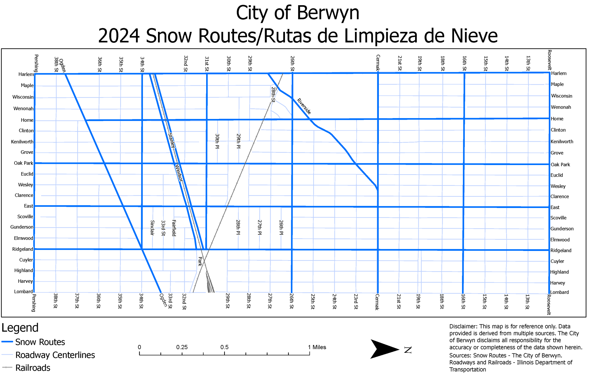 2024 Snow Routes Map